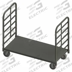APPROVED VENDOR Platform Truck: 2,000 lb, 48 in L x 24 in W x 9 1/8 in H Deck, Solid, 12 ga Deck (MPN EPT2RH24486PH95). Key specifications — Side Panel Type: No Side Panels; Brand: APPROVED VENDOR; Color: Gray; Caster/Wheel Configuration: (2) Rigid.