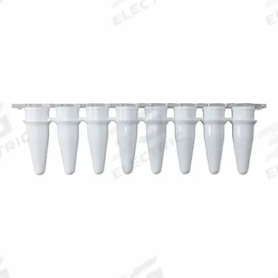 APPROVED VENDOR Strip: PCR Strip, Polypropylene, 0.2 mL Capacity - mL - Plastic PCR Strip Tubes