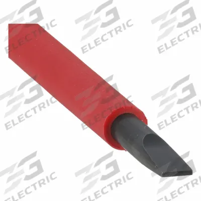 WIHA Insulated Slotted Screwdriver: Insulated SoftFinish, 3.5 mm Tip Size, Long Lg - Insulated Slotted Screwdrivers