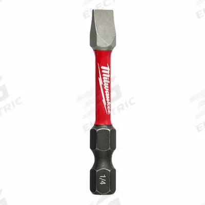 MILWAUKEE Power Bit: Power Bit, Slotted Head, Imperial, 2 Bit Industry Size, Std - Impact Bits