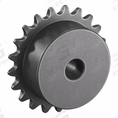 TSUBAKI Sprocket: One-Sided Hub, For Single Strands, 35, 21 Teeth, 2.516 in Pitch Dia - Size 35 Plain-Bore Roller Chain Sprockets