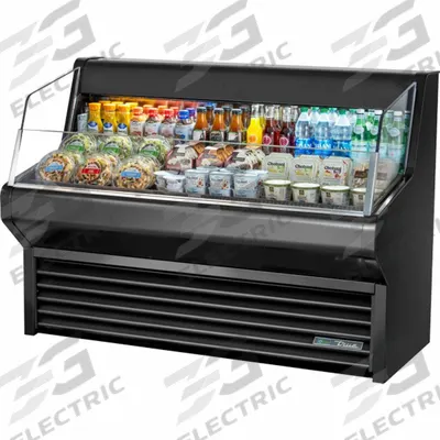 TRUE REFRIGERATION Refrigerated Merchandiser: 43 3/8 in x 60 1/8 in x 30 1/8 in, Black - Open Refrigerator Merchandisers