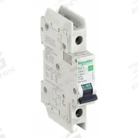 SCHNEIDER ELECTRIC IEC Miniature Circuit Breaker: 63 A Amps, 60V DC, 14kA at 120/240V AC, C60BP (MPN M9F44163). Key specifications — Brand: SCHNEIDER; DC Voltage Rating: 60V DC; Max. AIR Rating: 14kA at 120/240V AC; Terminal Connection: Screw Clamp; AC Voltage Rating: 240V AC.