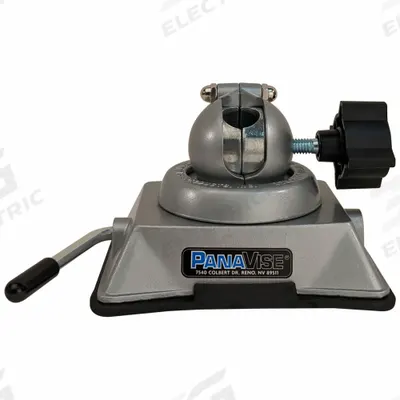 PANAVISE Vacuum Vise Base: Aluminum, 6 1/2 in Overall Lg, 360° Swivel Angle - Vacuum Vise Bases