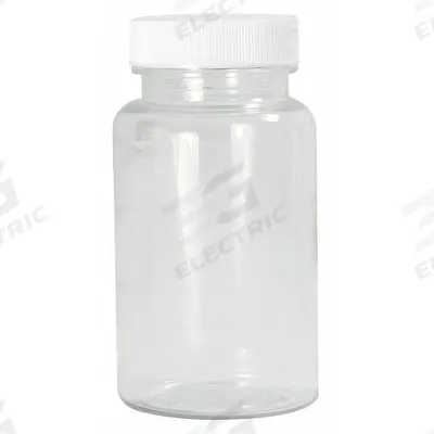 QORPAK Wide Mouth Bottle: PET, 500 mL, 16.9 fl oz, Closure Included, Colorless - PET Wide Mouth Round Lab Bottles