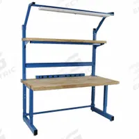 BENCHPRO Workbenches: Adj Ht, Laminate, 60 in x 30 in, 5,000 lb Overall Load Capacity, Blue (MPN DDC-5). Key specifications — Brand: BENCHPRO; Height Adjustability: Adjustable Height.