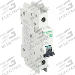 SCHNEIDER ELECTRIC IEC Miniature Circuit Breaker: 20 A Amps, 60V DC, 14kA at 120/240V AC, C60BP (MPN M9F43120). Key specifications — Brand: SCHNEIDER; DC Voltage Rating: 60V DC; Max. AIR Rating: 14kA at 120/240V AC; Terminal Connection: Screw Clamp; AC Voltage Rating: 240/415V AC.