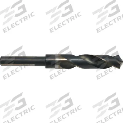CLE-LINE Reduced Shank Drill Bit: 19 mm, 118° Split Point, Black & Gold HSS - High-Speed Steel Silver & Deming Drill Bits