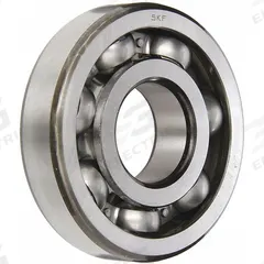 SKF Radial Ball Bearing: 6015, Open, 75 mm Bore, 115 mm OD, 20 mm Wd, Alloy Steel Ring (MPN 6015 JEM). Key specifications — System of Measurement: Metric; Bearing Industry Number: 6015.