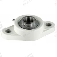 NTN 2 Bolt Flange Bearing: Radial Ball, 1 1/4 in Bore, Polymer, Set Screws, 6 13/32 in Lg, Rhombus (MPN SUCNFL207-20). Key specifications — Bore Type: Cylindrical; Brand: NTN; Lubricant Material: FDA/USDA-H1 Solid Grease; Mounting Bolt Size: 1/2 in; System of Measurement: Inch; Included Bearing Cap: None.