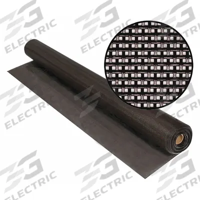 PHIFER Replacement Screen: Polyester, Brown, 23 x 16 Mesh Size, 3 ft Wd - Polyester Door and Window Screen