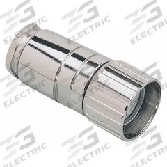 IFM M23 Circular Connector: M23 Female Thread with Straight Connection, 19 Socket, IP65 (MPN E10887). Key specifications — Connection Type: Gold-Plated Contacts; Housing Finish: Nickel-Plated; Housing Material: Brass; IP Rating: IP65; Brand: IFM.