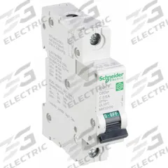 SCHNEIDER IEC Supplementary Protector: 0.5 A Amps, 60V DC, 14kA at 120/240V AC, Screw Clamp, C60SP (MPN M9F22170). Key specifications — Brand: SCHNEIDER; Terminal Connection: Screw Clamp; DC Voltage Rating: 60V DC; Max. AIR Rating: 14kA at 120/240V AC; Series: C60SP; AC Voltage Rating: 240/415V AC; Curve Type: C.