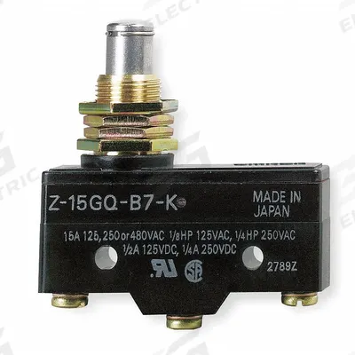 OMRON Snap Action Switch: Plunger Actuator, 1NO/1NC - Plunger Snap-Action Switches