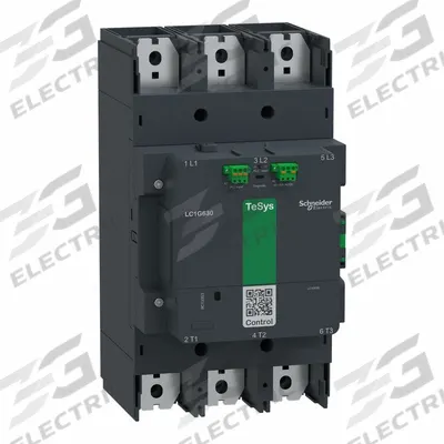 SCHNEIDER Contactor: 3 Poles, 3NO Contacts, 630 A - Non-Reversing IEC Contactors