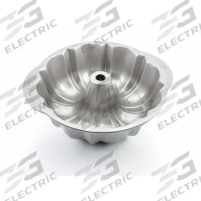 CHICAGO METALLIC Cake Pan: Aluminized Steel, Uncoated, Solid, 10 5/8 in Overall Dia - Tube & Bundt Pans