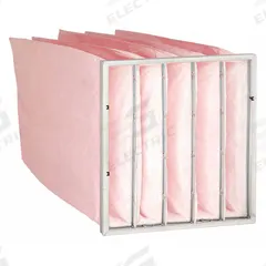GRAINGER Pocket Air Filter: 20 in x 20 in x 22 in, MERV 13, Pink, Synthetic, 5 Pockets (MPN 2JVF4). Key specifications — Display Sell UOM: EA; Brand: GRAINGER; Media Material: Synthetic; Performance Rating: MERV 13.
