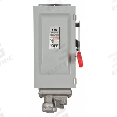 Siemens Safety Switch: Fusible, 30 A, Three Phase, 600V AC, Galvanized Steel - Fusible Safety Switches