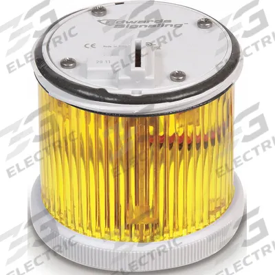 EDWARDS SIGNALING Tower Light Module: Steady, 240V AC, Yellow, 70 mm Overall Dia - Steady Light Modules
