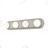 Hollywood 4-Light LED Vanity: Satin Nickel, 1,600 lm_1,800 lm, 3000K, 28 W, 120V AC, 24 in Lg (MPN HLWV240422L30ENSN). Key specifications — Mounting Location: Wall; For Bulb Type: Integrated LED; Brand: AFX INC.; Voltage: 120V AC; Color Temperature: 3000K; Housing Finish/Housing Color (Broad): Satin Nickel.