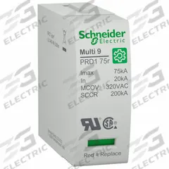 SCHNEIDER ELECTRIC Surge Arrester Cartridge: 277 V, For PRD175r Surge Protection Device (MPN M9LC320). Key specifications — Max. Continuing Operating Voltage: 277 V; For Use With: PRD175r Surge Protection Device; Brand: SCHNEIDER.