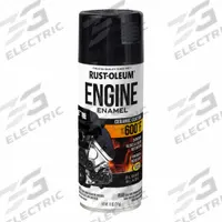 RUST-OLEUM Automotive Engine Enamel: Exterior, Ceramic Coating, Solvent, Acrylic, Metal, Smooth (MPN 363567). Key specifications — Color: Black; Coverage Area: 2 to 14 sq ft; Compatible Surface Material: Metal; Finish Texture: No Texture; Sheen: Clear; Surface Texture: Smooth; Brand: RUST-OLEUM.