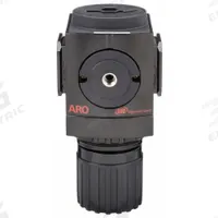 ARO Compressed Air Regulator: Aluminum, 3/4 in NPT, 290 cfm, 0 psi to 140 psi, Knob, 3000 Series (MPN R37451-100). Key specifications — attr111664: No; attr111400: 3000; attr111627: ARO.