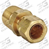PARKER Compression Fitting Adapter: 1/2 in OD x 1/2 in Pipe Fitting Size, Compression x MNPT, 25 PK (MPN 68CA-8-8). Key specifications — Brand: PARKER.