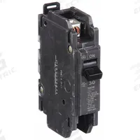 GE Miniature Circuit Breaker: THQC, 30 A, 120/240V AC, Single Phase, 10kA at 120/240V AC, Std (MPN THQC1130WL). Key specifications — Amps: 30 A; AC Voltage Rating: 120/240V AC; Phase: Single; Max. AIR Rating: 10kA at 120/240V AC; For Use With: GE Panelboards.