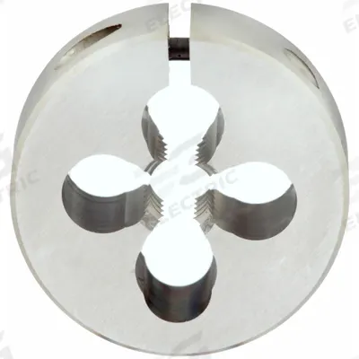 OSG Round Threading Die: 1/4"-28 UNF, 13/16 in OD, Solid, High Speed Steel (MPN 2701200) - Solid Round Threading Dies