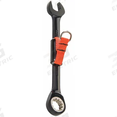PROTO Combination Wrench: Alloy Steel, Black Chrome, 5/16 in Head Size, 5 1/2 in Overall Lg - SAE Spline Tether-Ready Ratcheting Combination Wrenches