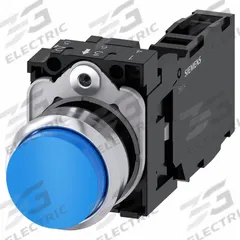 SIEMENS Extended Push Button Operator: Non-Illuminated, Extended Profile, Non-Metallic, 22 mm (MPN 3SU1150-0BB50-1FA0). Key specifications — Brand: SIEMENS; Action: Momentary; Series: 3SU; Push Button Material Type: Non-Metallic.