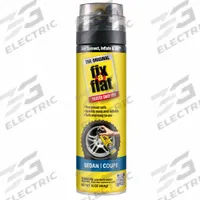 FIX-A-FLAT Tire Inflator: Tire Inflator, Aerosol, Aerosol Spray Can, 16 oz Container Size, Yellow (MPN S60420). Key specifications — Container Type: Aerosol Spray Can; Product Type: Tire Inflator; Product Form: Aerosol; Compatible Tire Type: Standard Size Vehicle Tires; Brand: FIX-A-FLAT.