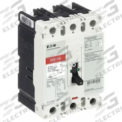 EATON Molded Case Circuit Breaker: 30 A Amps, 18kA at 240V AC, Fixed, ABC, Load Side Lug, Std, EHD (MPN EHD3030). Key specifications — attr217792: EHD; attr196056: 18kA at 240V AC; attr196057: Fixed; attr196058: ABC; attr196059: Load Side Lug; attr196061: 100A/F.