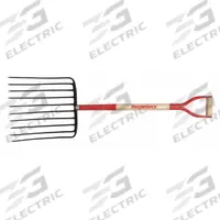 RAZOR-BACK Ensilage Fork: Steel Head, D-Grip Handle Type, Wood Handle, 30 in Handle Lg (MPN 76125GR). Key specifications — Brand: RAZOR-BACK; Head Material: Steel.