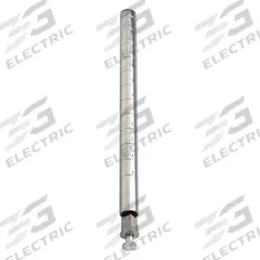 QUANTUM Wire Shelf Post: 86 in x 1 in, Steel, Split Sleeve, Silver, 1 Posts (MPN P86C). Key specifications — Brand: QUANTUM; Recommended Environments: Dry; Leveling Feet Included: No; Color: Silver; Finish: Chrome; Material: Steel.