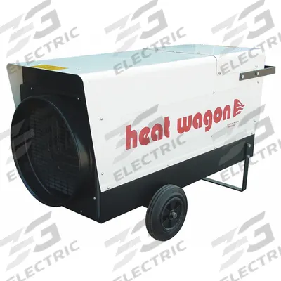 HEAT WAGON Portable Electric Salamander Heater: 24kW/48kW/60kW Watt Output, Hardwired - Portable Salamander Electric Jobsite & Garage Heaters