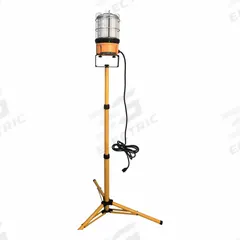 APPROVED VENDOR Tripod Job Site Light: 20,000 lm Max Brightness, LED, 1, 1 Brightness Levels, Yellow (MPN 820DC9). Key specifications — Frame Color: Yellow; Lighting Technology: LED; Operating Voltage: 120V AC; Brand: APPROVED VENDOR; No. of Brightness Levels: 1.
