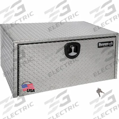 BUYERS PRODUCTS Underbody: Underbody Truck Box, Single Drop-Down Door Door, 18 in Overall Dp - Single Drop-Down Door Boxes