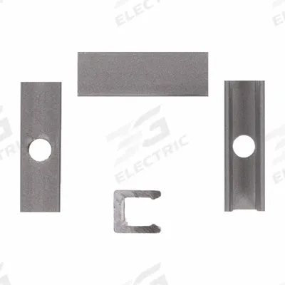 DIODE LED Mounting Clip: Side Bend, 13/50 in Wd - Flexible Linear LED Lighting Mounting Hardware