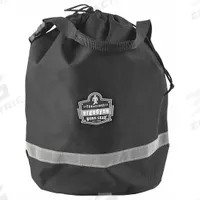 ERGODYNE Bucket Bag: 10 in W x 15 in H x 10 in L, Black, Polyester, 0 Pockets, Drawstring (MPN GB5130). Key specifications — attr1118525: ERGODYNE; attr1125037: Black; attr1125041: Polyester; attr1203718: No.