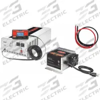 TUNDRA Inverter and Battery Charger: Modified Sine Wave, 5,000 W Peak Output Power, 10.5 to 15V DC (MPN ICM25425). Key specifications — Charger Input Voltage: 105 to 130V AC; Brand: TUNDRA; Charger Output Voltage: 13.2V to 14.4V; Inverter Input Voltage: 10.5 to 15V DC; Inverter Output Form: Modified Sine Wave; Inverter Output Voltage: 120V AC.