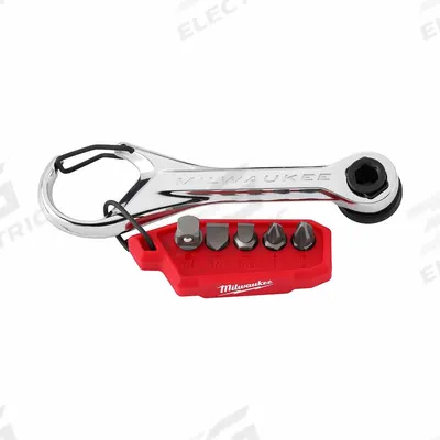 MILWAUKEE Hand Ratchet: Round, Not Reversible, 4 1/4 in Overall Lg, Chrome - Standard-Head Ratchets