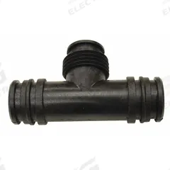 ACORN Mixing Tee: Air-Trol®, Noryl, 2 1/4 in Overall Wd, 2 1/4 in Overall Ht, Black (MPN 2570-041-000). Key specifications — Color: Black; Compatible Series: Air-Trol®; Includes: Air-Trol Valve Plastic Tee Body; Product Type: Mixing Tee; Brand: ACORN; Material: Noryl.
