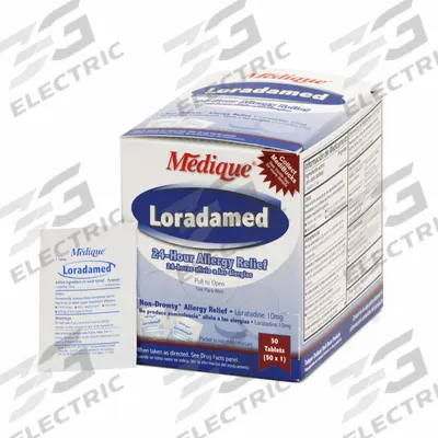 MEDIQUE Sinus and Allergy Reliever: Loratadine, 50 Individual Doses, Unflavored - Antihistamines