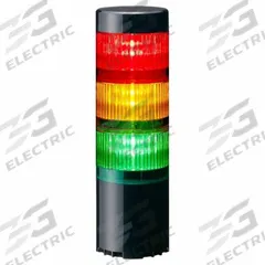 PATLITE Tower Light Assembly: 3 Tier, Sounder Tier Included, IP65, Amber/Green/Red, USB, Wire Leads (MPN LR6-3USBK-RYG). Key specifications — Manufacturer Part Number: LR6-3USBK-RYG; Brand: PATLITE; Operating Voltage: 5V DC; Light Tier Color: Red.