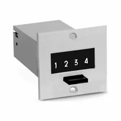TRUMETER Electromechanical Counter: Front Panel Mounting, 1 3/4 in x 1 3/4 in, 1 V DC – 12 V DC (MPN P9-4904). Key specifications — Mounting Style: Front Panel; Standards: UL; Brand: TRUMETER; Manufacturer Part Number: P9-4904.