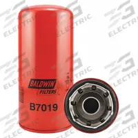 BALDWIN FILTERS Oil Filter: B7019, 1 3/8"-16 Thread Size, 9 15/16 in Overall Ht, Oil, Cellulose. Key specifications — Baldwin Interchange: B7019; Brand: BALDWIN FILTERS; Compatible Vehicle Make: Hitachi; Includes: Integral Gasket; Media Material: Cellulose.