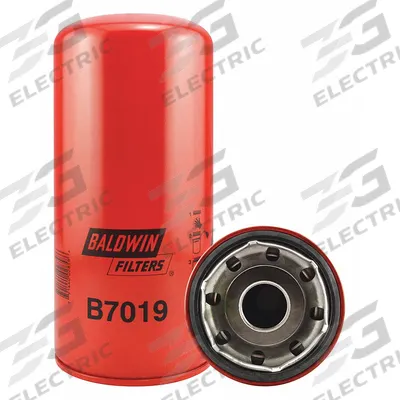 BALDWIN FILTERS Oil Filter: B7019, 1 3/8"-16 Thread Size, 9 15/16 in Overall Ht, Oil - Spin-On Oil Filters