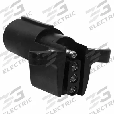 BUYERS PRODUCTS Trailer Adapter: 6-Way Round, 4-Way Flat, Plastic (MPN TC2064P) - Fleet and Vehicle Maintenance